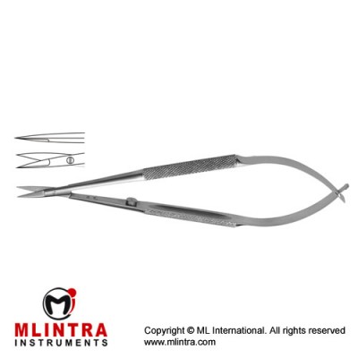 Micro Scissor Straight - Round Handle Stainless Steel, 18 cm - 7" Blade Size 10 mm